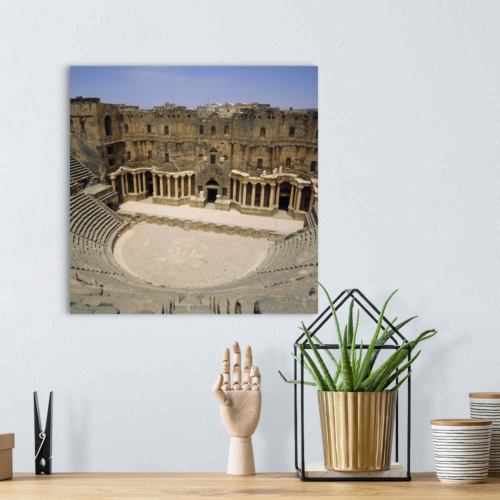 A bohemian room featuring Roman Amphitheatre, 2nd century AD, Bosra, Syria, Middle East