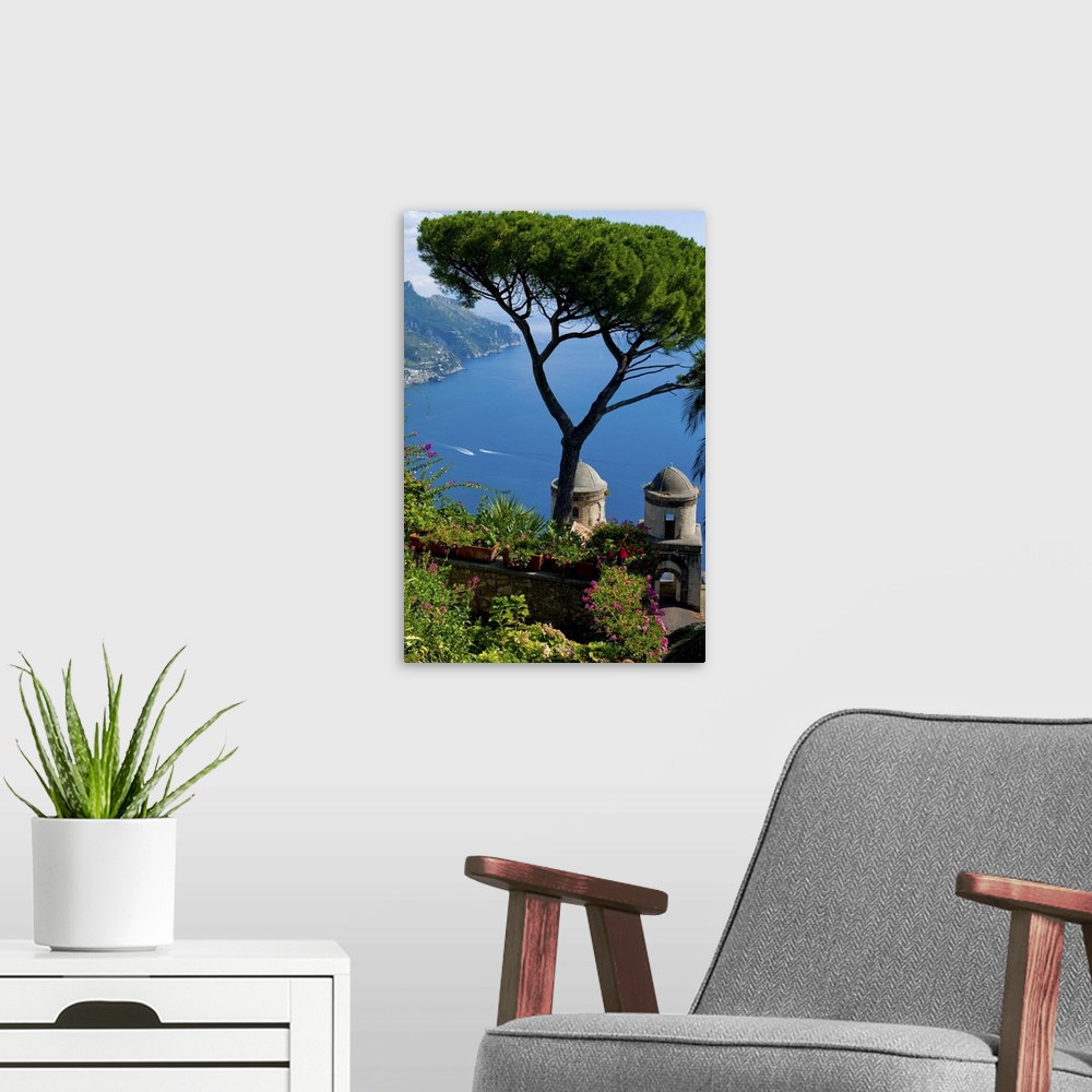A modern room featuring Rufolo view, Ravello, Amalfi Coast, Campania, Italy