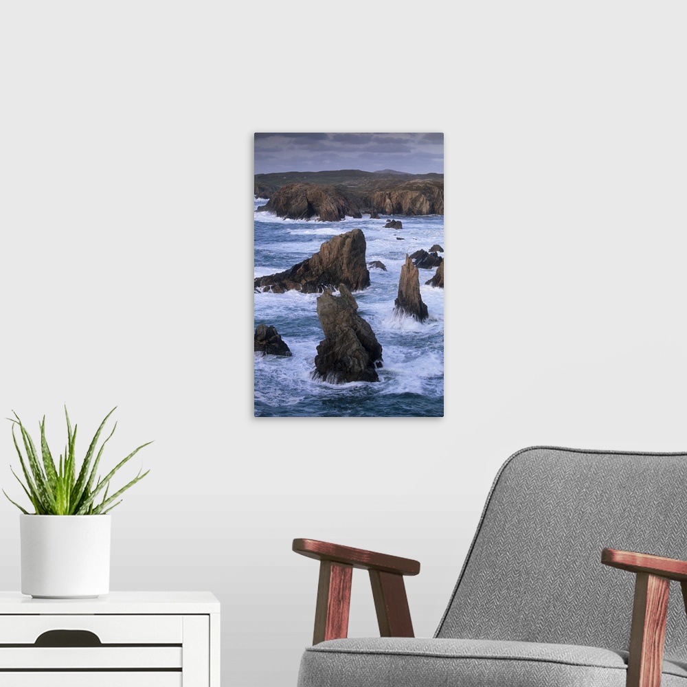 A modern room featuring Rugged west coast of Lewis, Isle of Lewis, Outer Hebrides, Scotland, UK