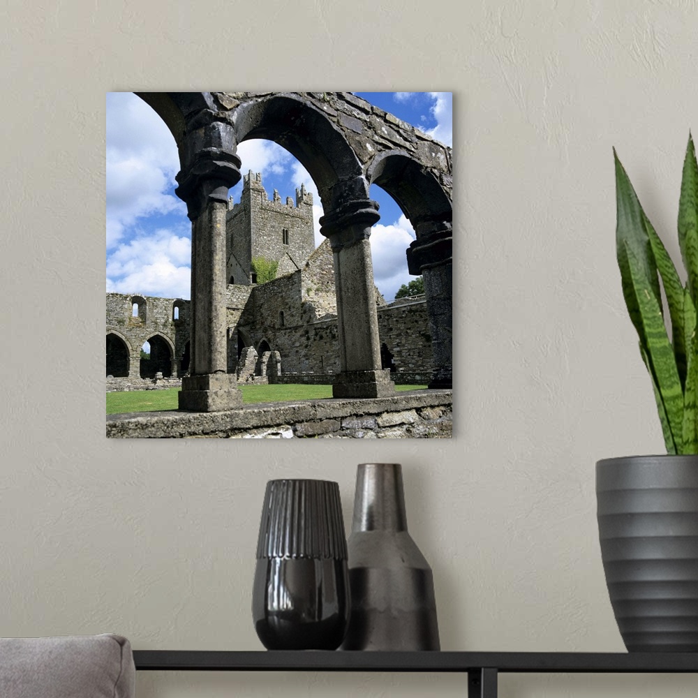 A modern room featuring Ruins of Cistercian Jerpoint Abbey, Jerpoint, Leinster, Republic of Ireland