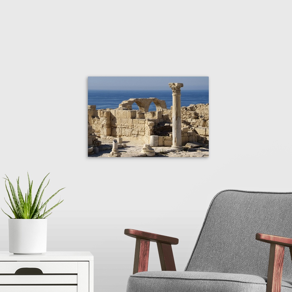 A modern room featuring Ruins of Kourion, near Episkopi, Cyprus, Europe