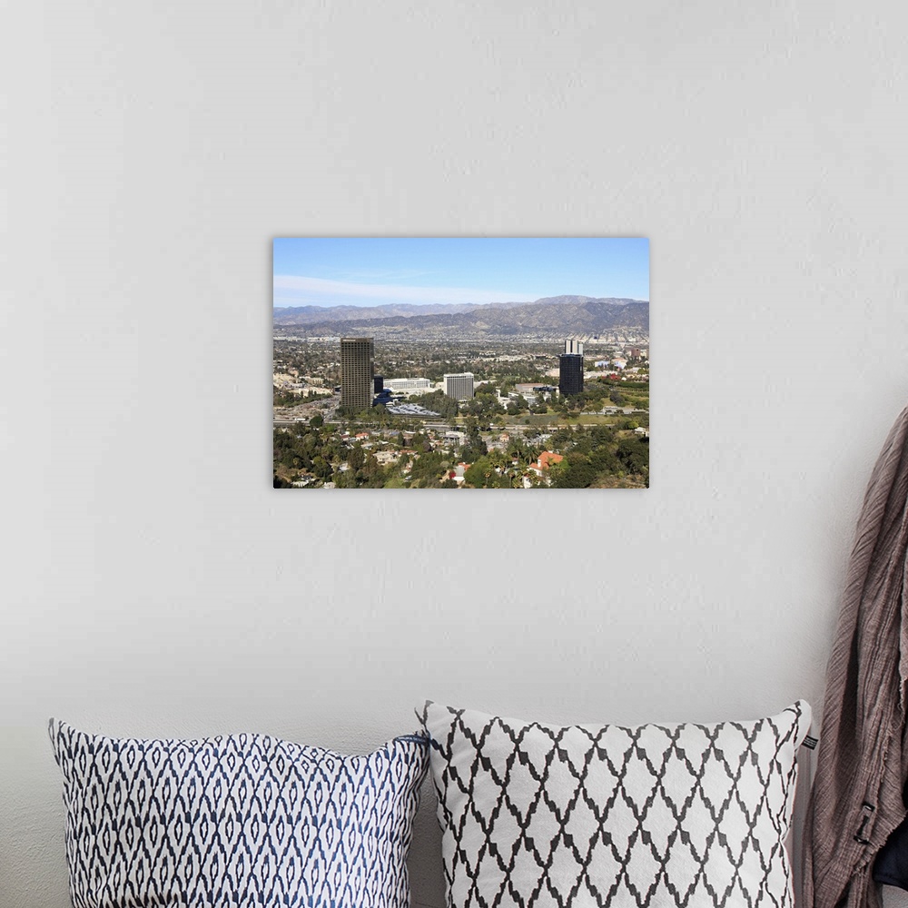 A bohemian room featuring San Fernando Valley, San Gabriel Mountains, Burbank, Los Angeles, California