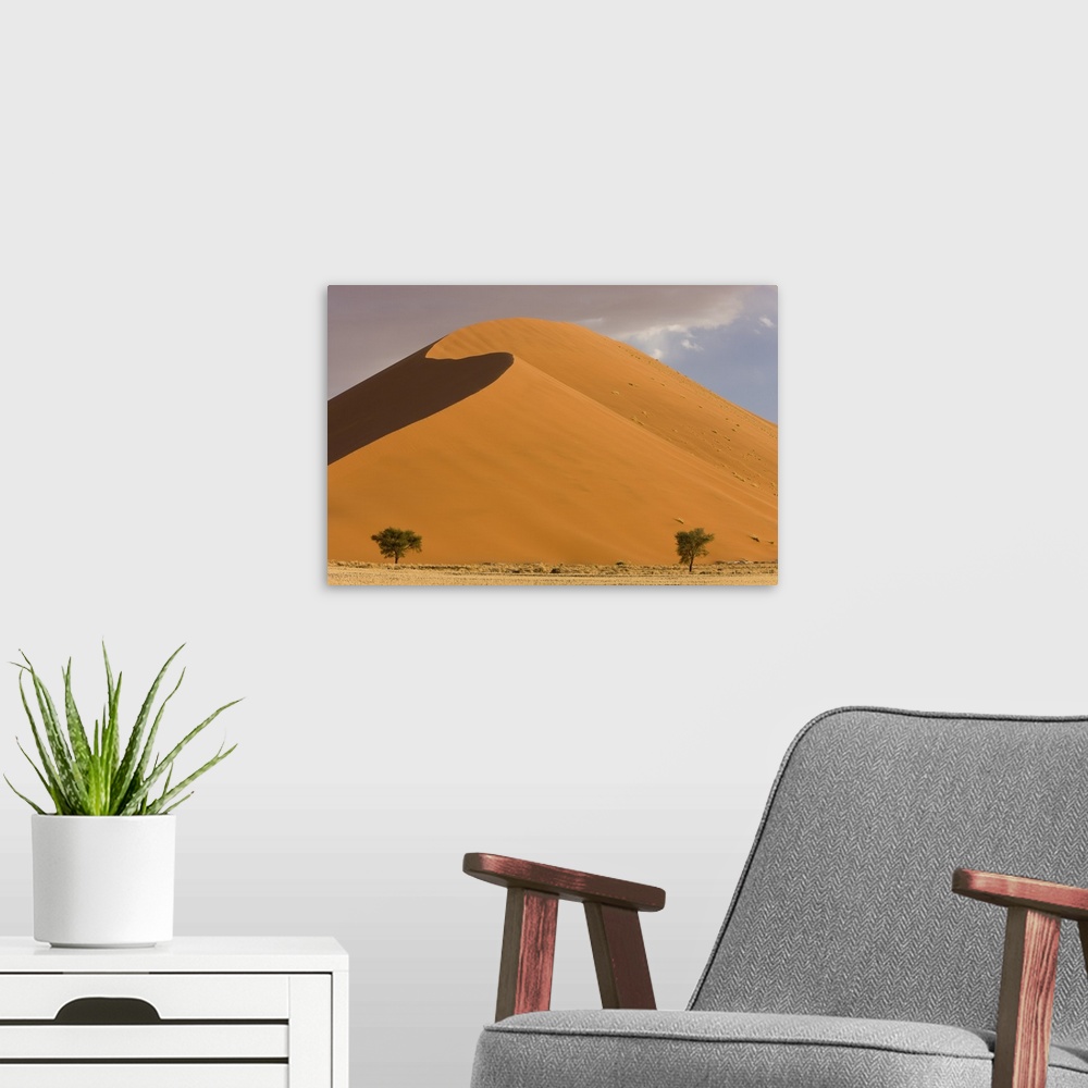 A modern room featuring Sand dunes, Sossusvlei, Namib Naukluft Park, Namib Desert, Namibia, Africa
