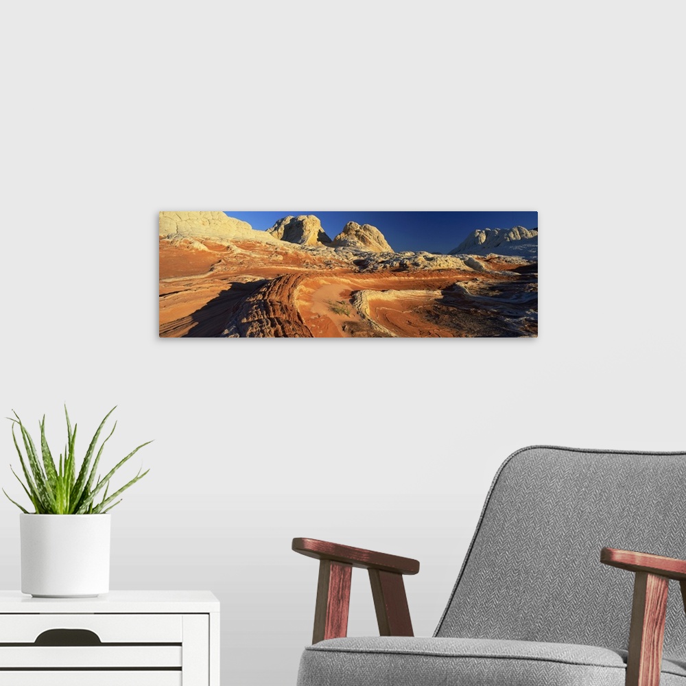 A modern room featuring Sandstone formations, White Pockets, Paria Plateau, Northern Arizona