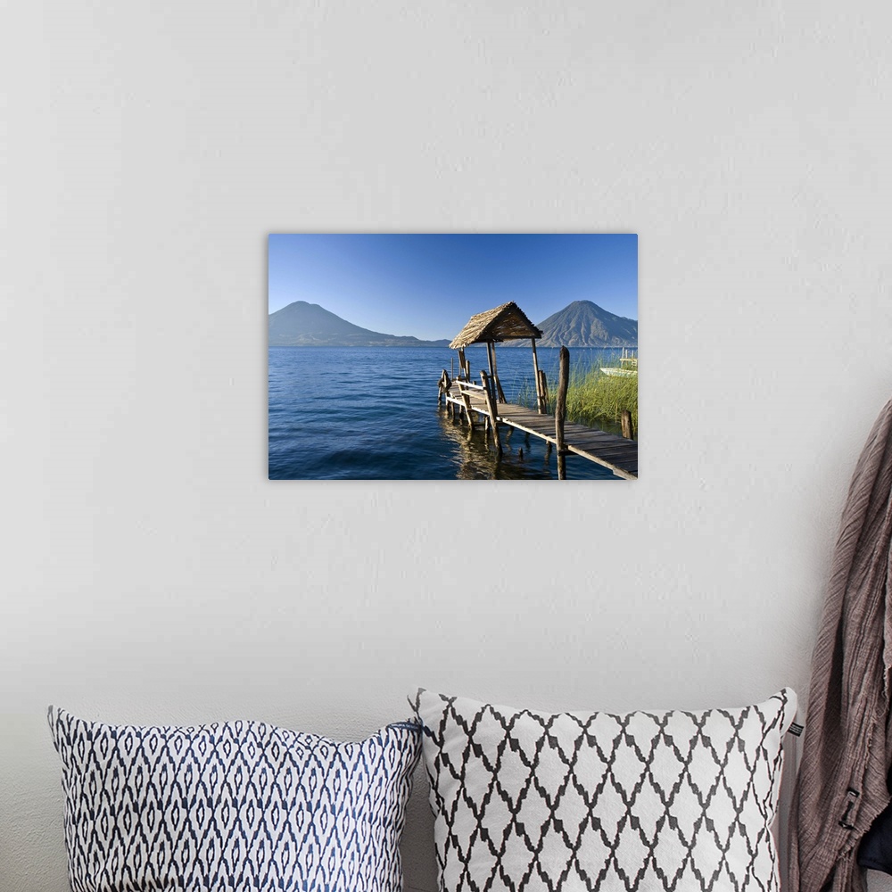 A bohemian room featuring Santa Cruz La Laguna, Lake Atitlan, Western Highlands, Guatemala, Central America