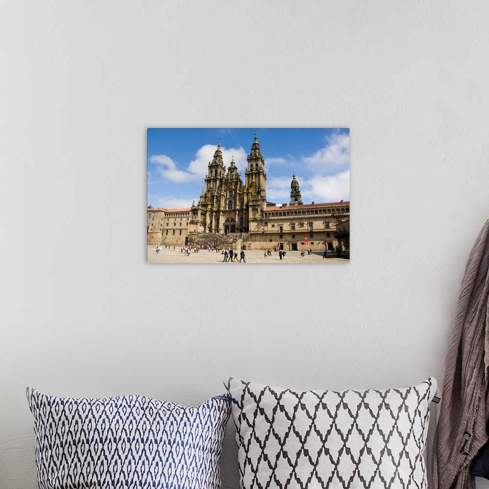A bohemian room featuring Santiago Cathedral on the Plaza do Obradoiro, Santiago de Compostela, Spain