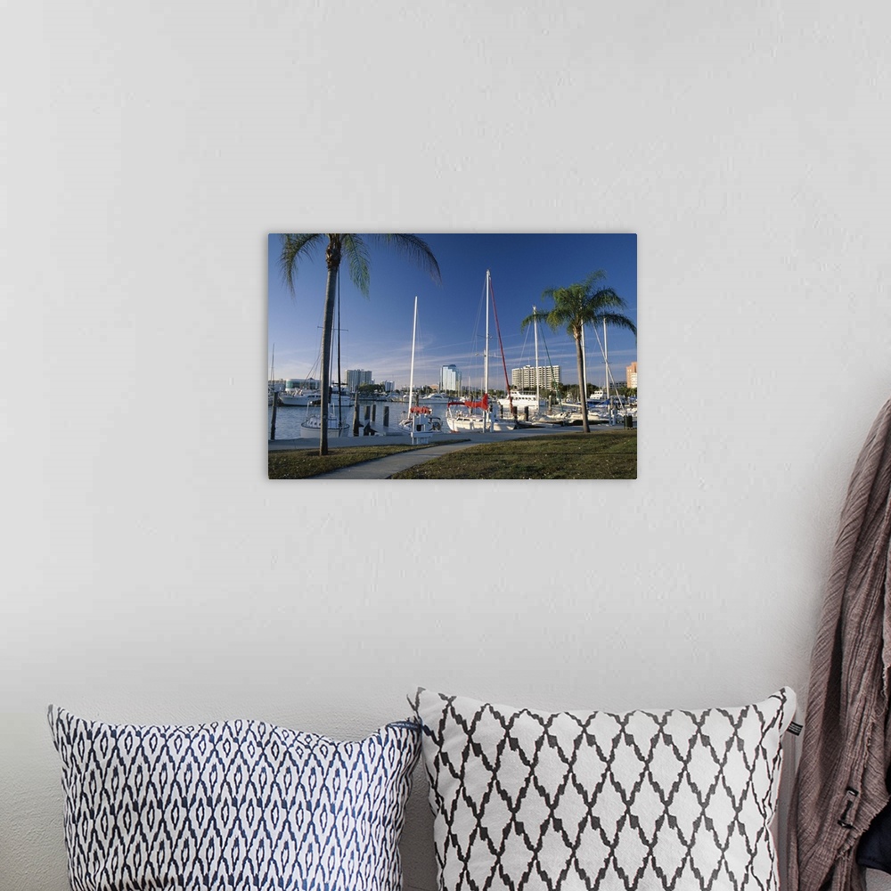 A bohemian room featuring Sarasota Marina from Island Park, Sarasota, Florida, USA