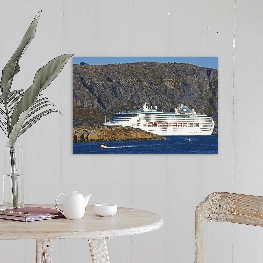A farmhouse room featuring Sea Princess cruise ship, Southern Greenland, Kingdom of Denmark