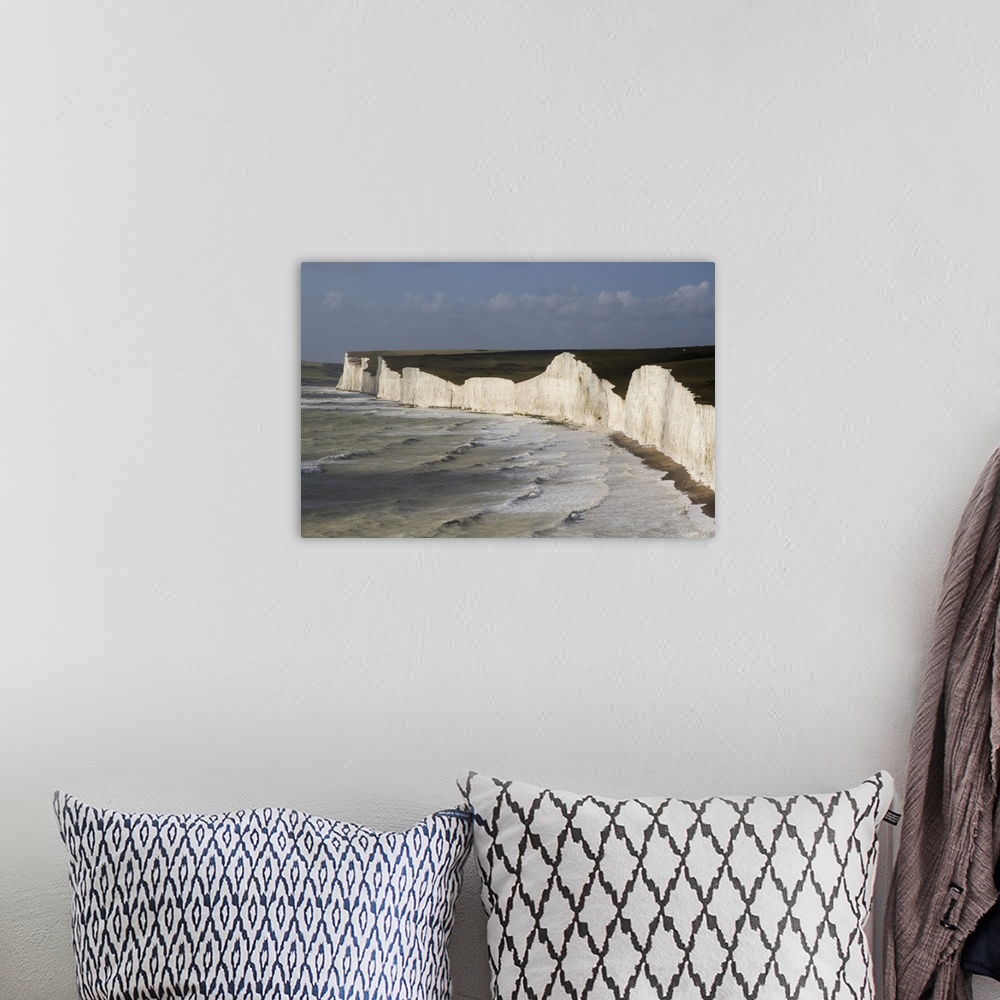 A bohemian room featuring Seven Sisters from Birling Gap, South Downs National Park, East Sussex, England