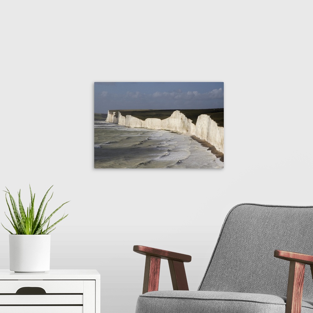 A modern room featuring Seven Sisters from Birling Gap, South Downs National Park, East Sussex, England