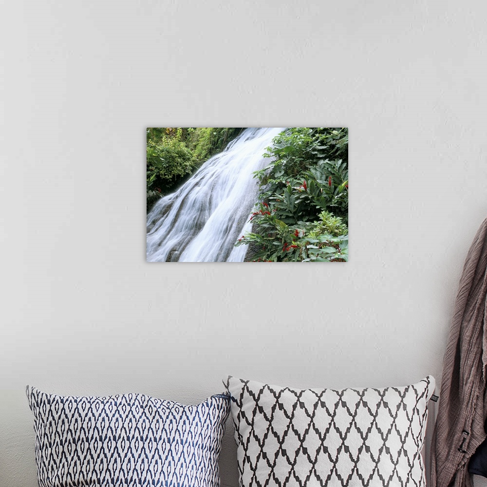 A bohemian room featuring Shaw waterfalls, Ocho Rios, Jamaica, West Indies