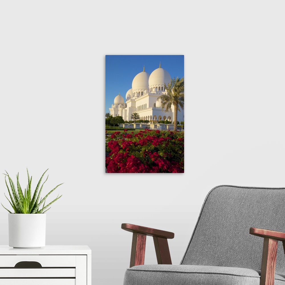 A modern room featuring Sheikh Zayed Bin Sultan Al Nahyan Mosque, Abu Dhabi, United Arab Emirates