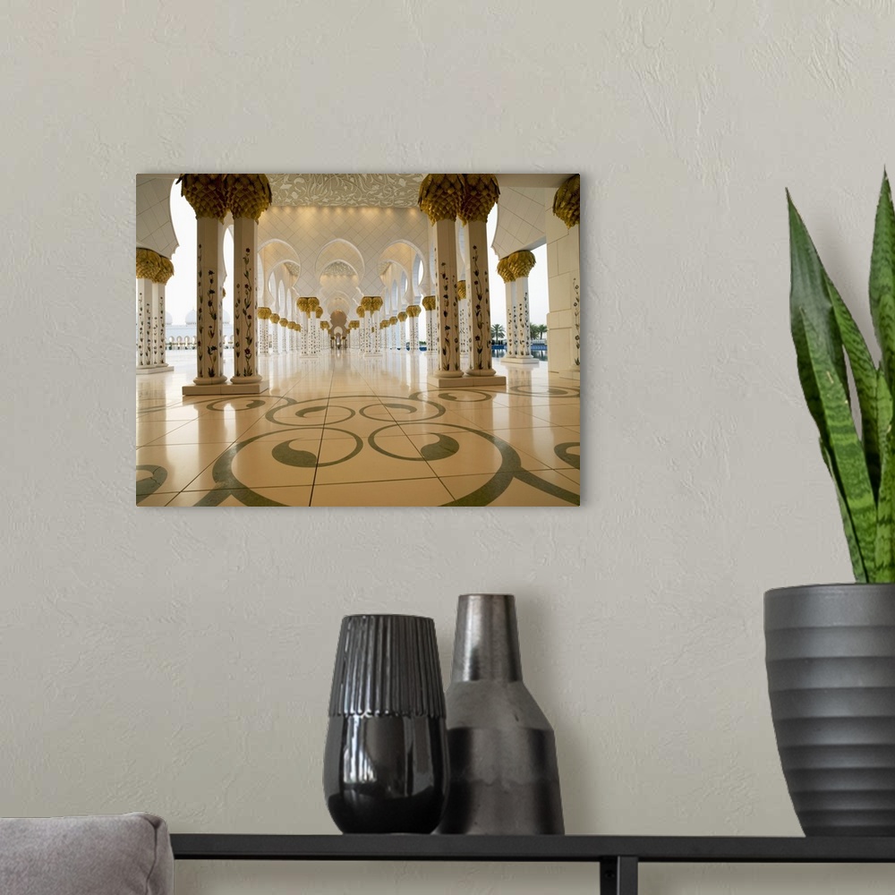 A modern room featuring Sheikh Zayed Mosque, Abu Dhabi, United Arab Emirates, Middle East