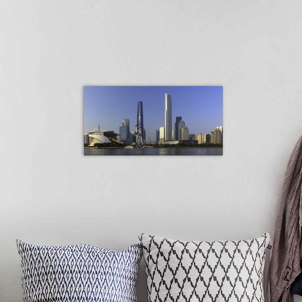 A bohemian room featuring Skyline of Tianhe, Guangzhou, Guangdong, China