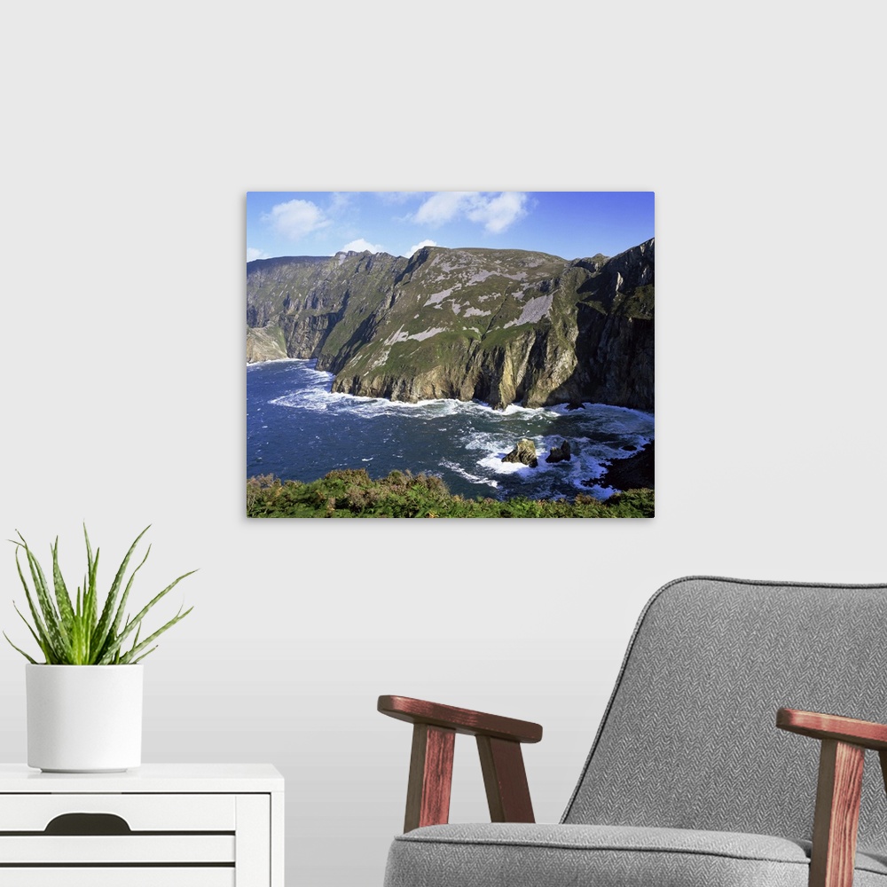 A modern room featuring Slieve League, Bunglass Point, County Donegal, Ulster, Republic of Ireland (Eire)