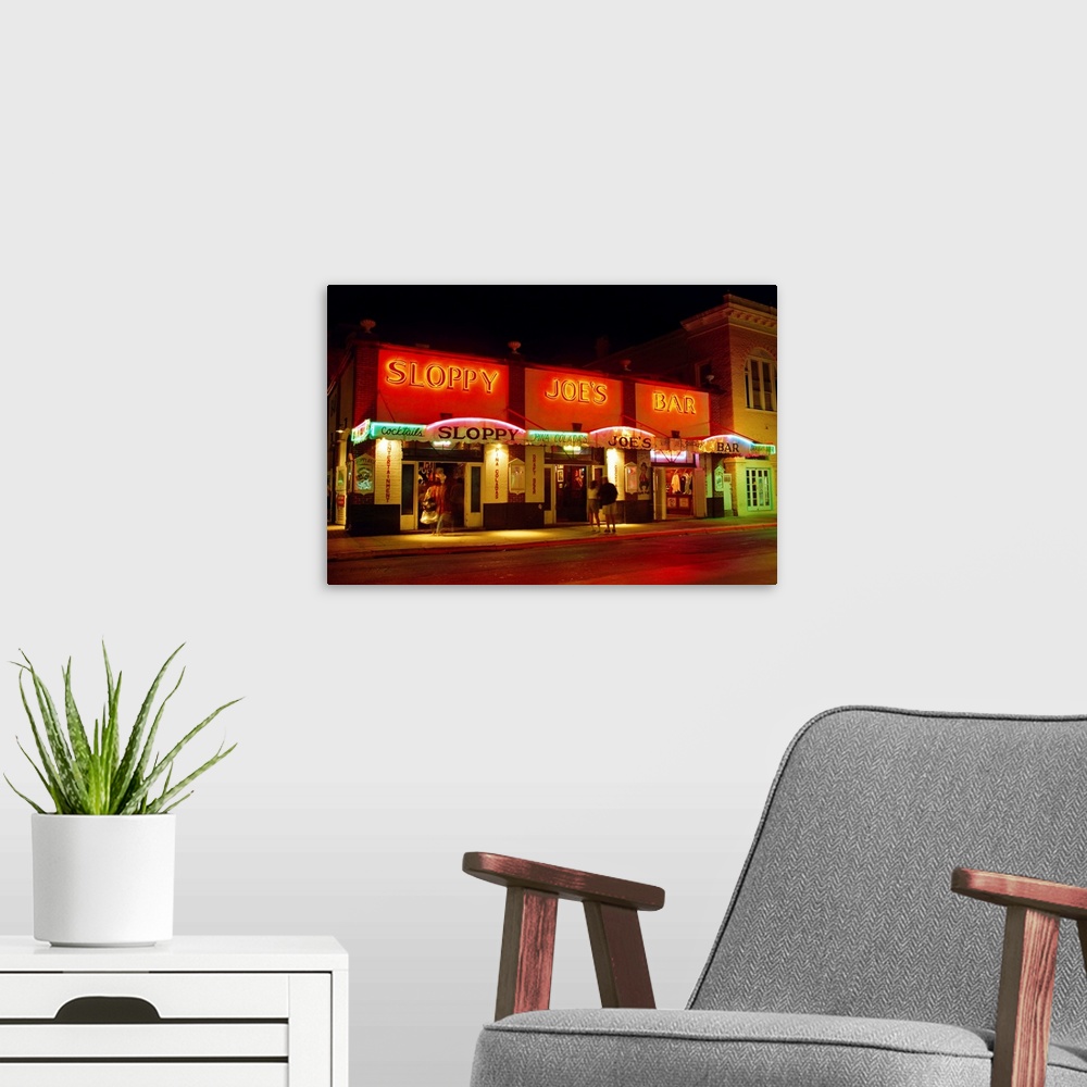 A modern room featuring Sloppy Joe's Bar, Duval Street, Key West, Florida