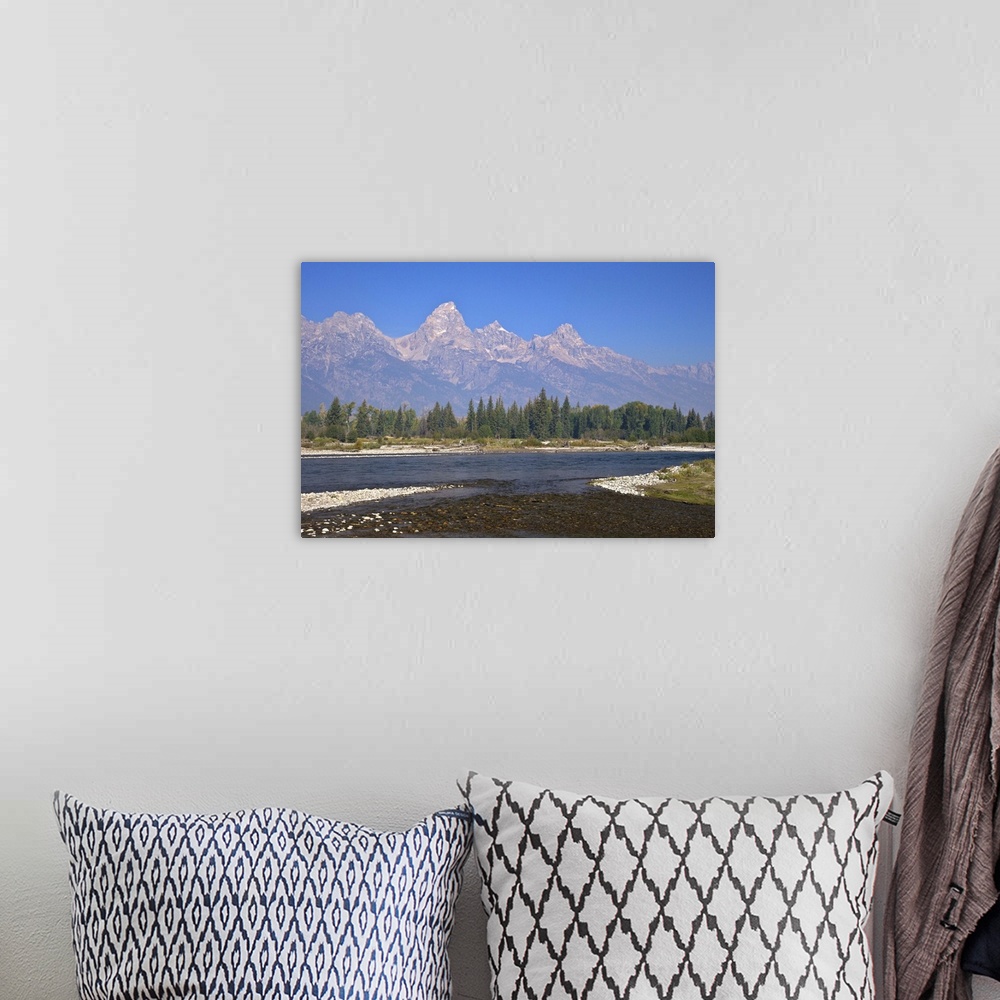 A bohemian room featuring Snake River and Grand Teton Cathedral Group, Wyoming