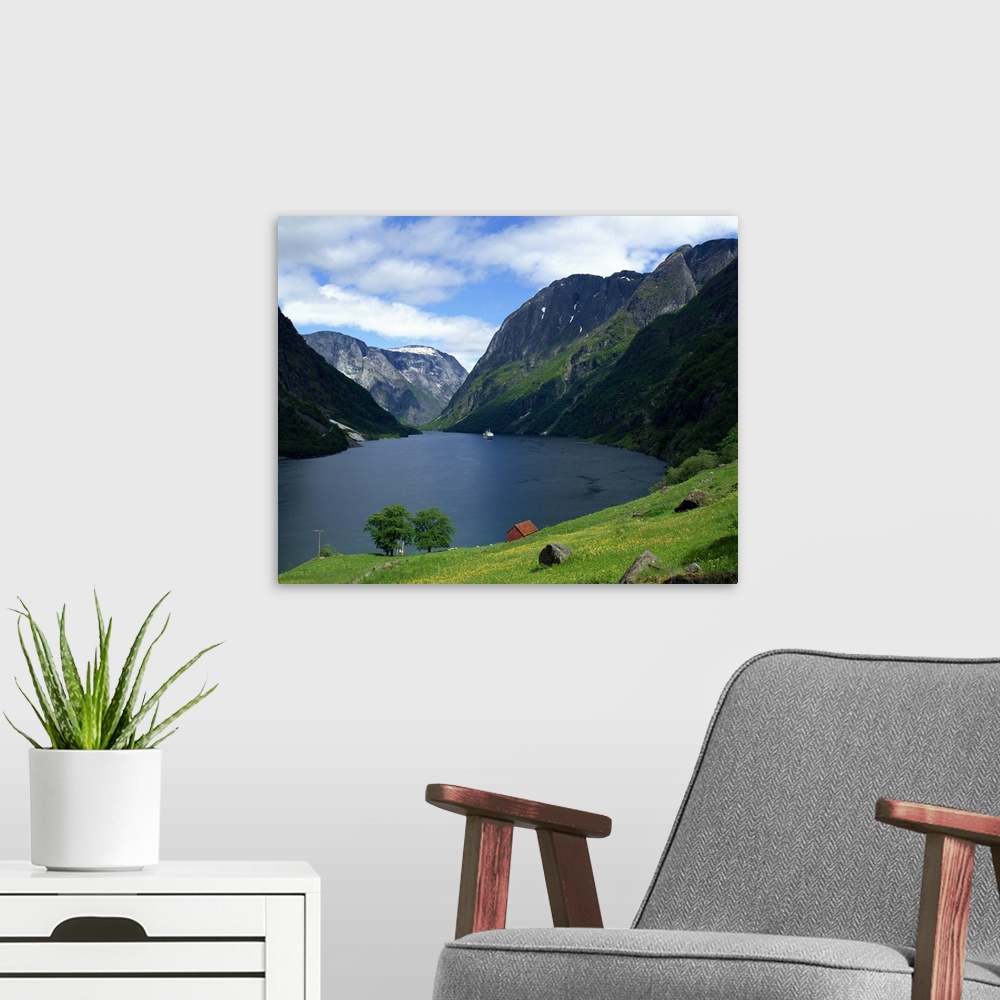 A modern room featuring Sognefjord, Norway, Scandinavia