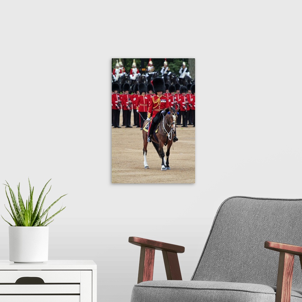 A modern room featuring Soldiers at Trooping the Colour 2012, The Queen's Birthday Parade, London, England