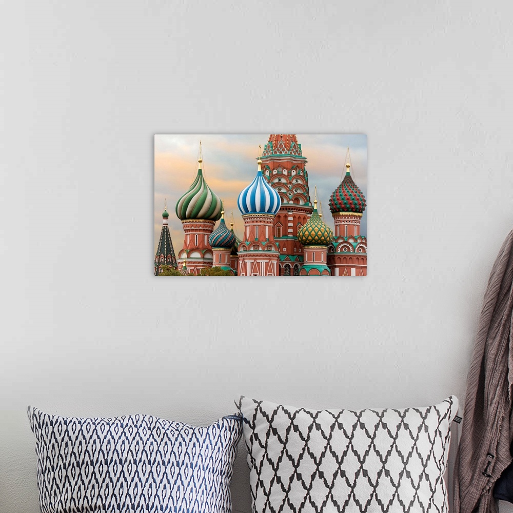 A bohemian room featuring St. Basil's Cathedral, Moscow, Russia