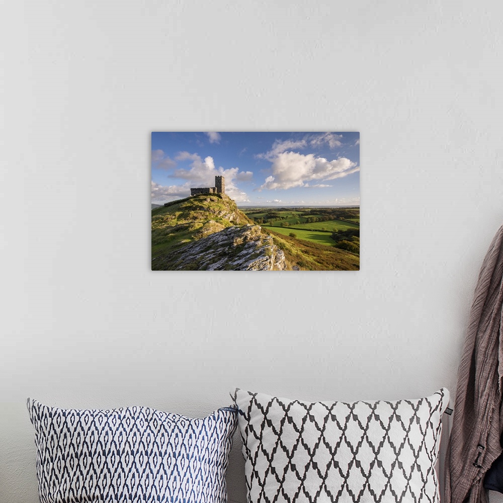 A bohemian room featuring Lonely St. Michael de Rupe Church on the summit of Brentor, Dartmoor National Park, Devon, Englan...