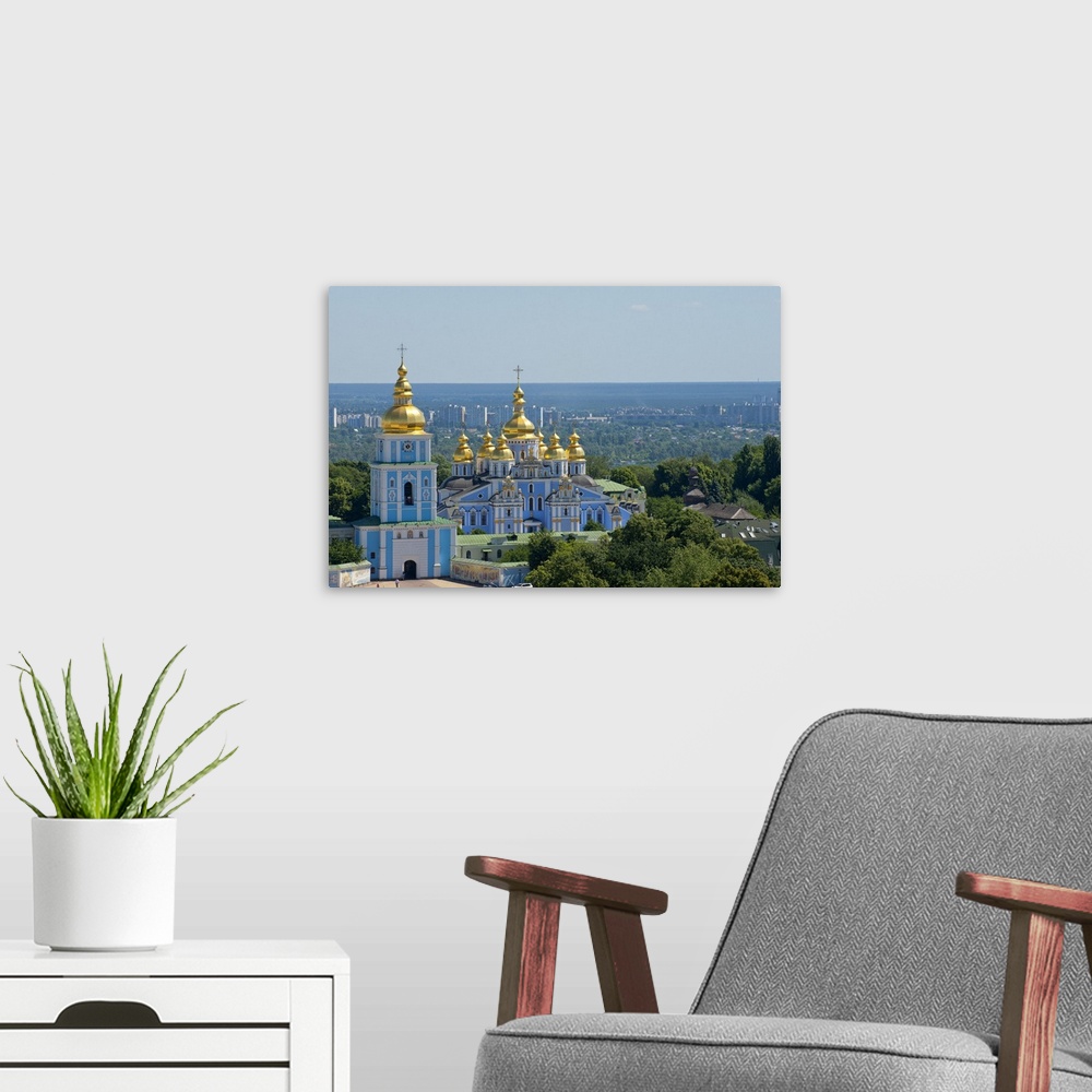A modern room featuring St. Michael's Church, Kiev, Ukraine, Europe