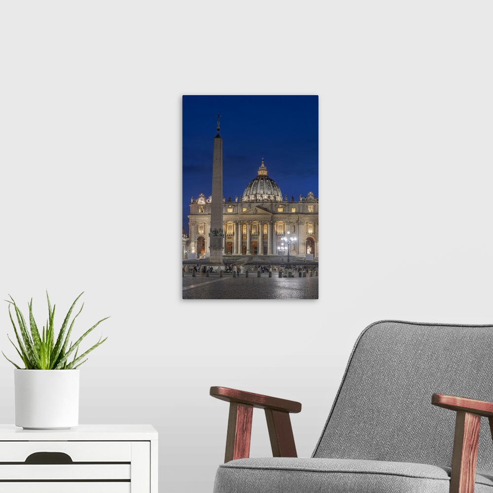 A modern room featuring St, Peter's Square, St. Peter's Basilica, UNESCO World Heritage Site, The Vatican, Rome, Lazio, I...
