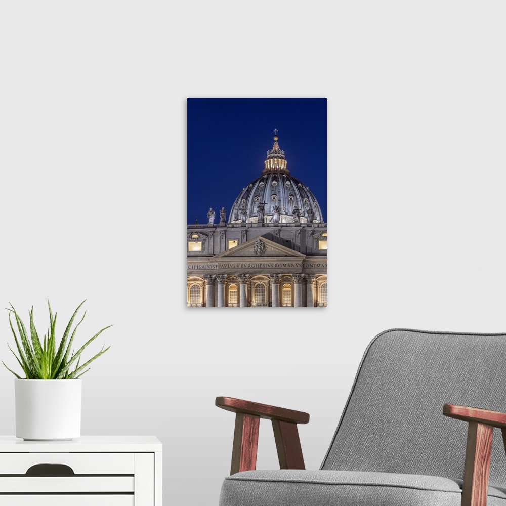 A modern room featuring St. Peter's Square, St. Peter's Basilica, UNESCO World Heritage Site, The Vatican, Rome, Lazio, I...