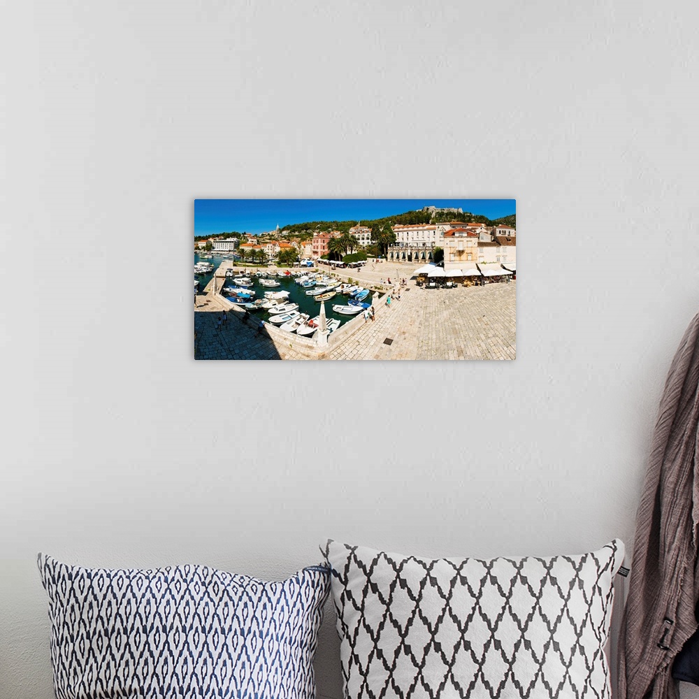 A bohemian room featuring St. Stephens Square and old harbour, Hvar Town, Hvar Island, Croatia