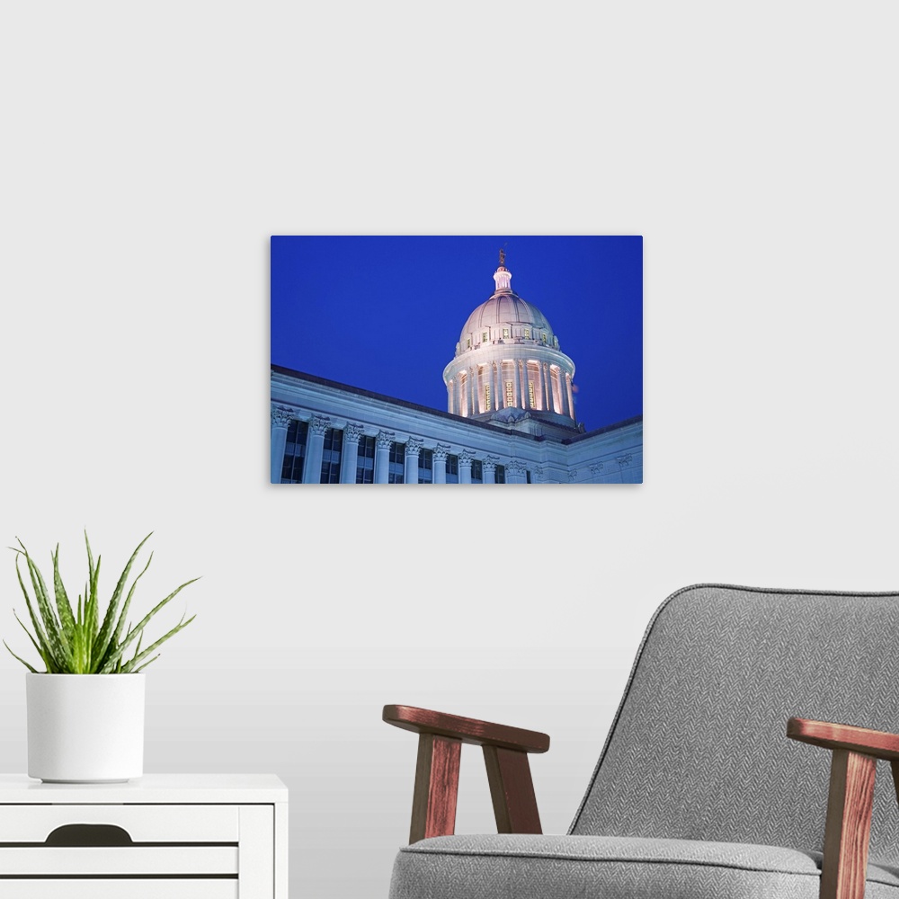 A modern room featuring State Capitol Building, Oklahoma City, Oklahoma