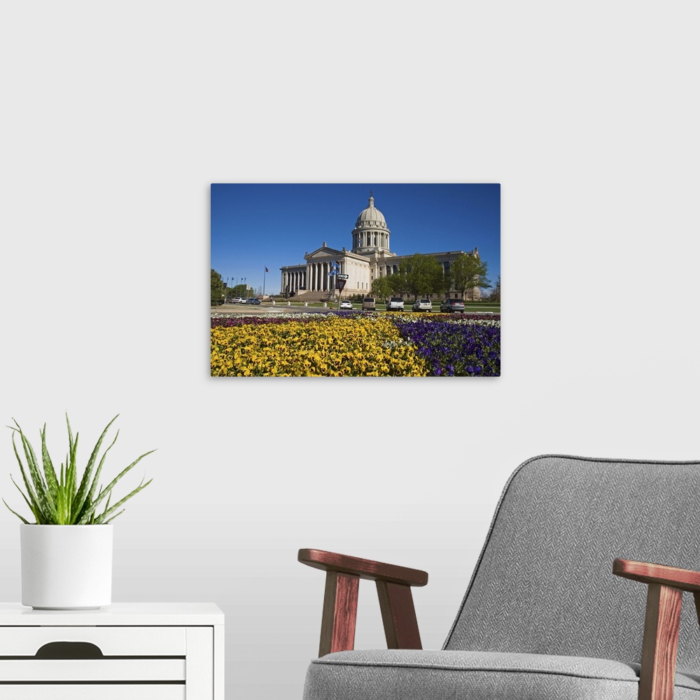 A modern room featuring State Capitol Building, Oklahoma City, Oklahoma