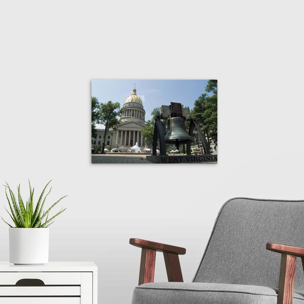 A modern room featuring State Capitol, Charleston, West Virginia
