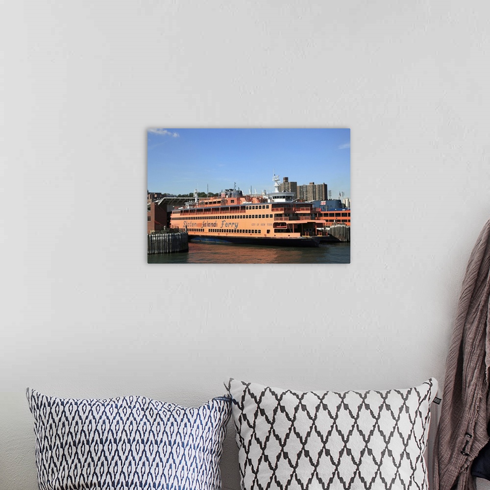 A bohemian room featuring Staten Island Ferry, New York City