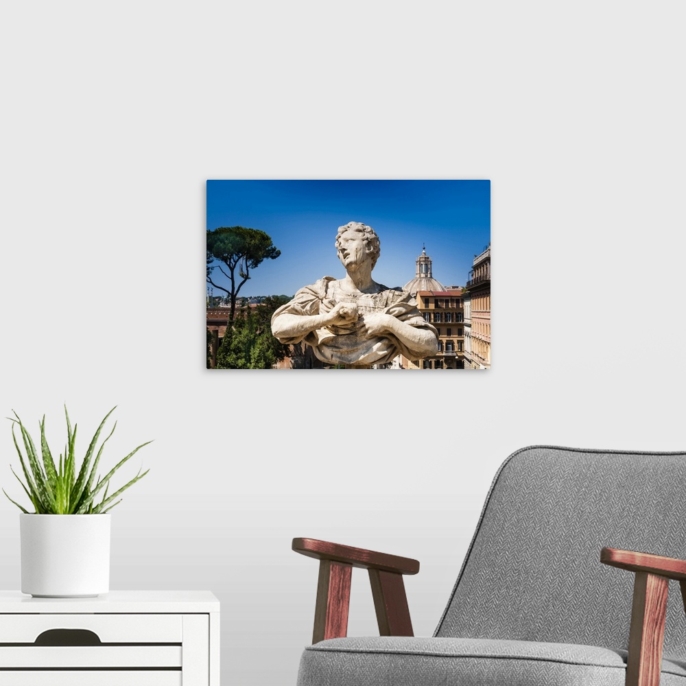 A modern room featuring Statue at the Gardens of Villa Aldobrandini, UNESCO World Heritage Site, Rome, Lazio, Italy, Europe