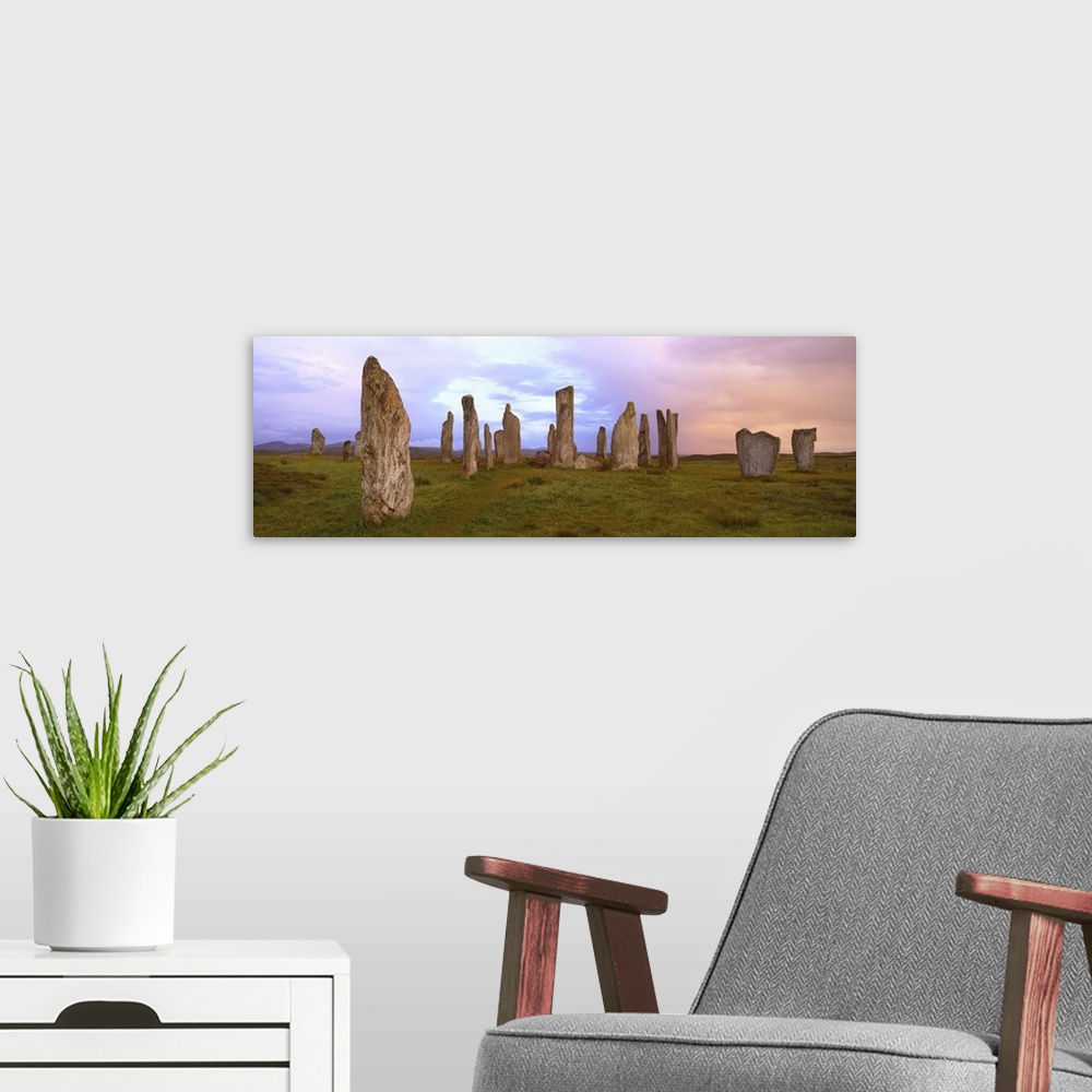 A modern room featuring Stone circle at dawn, Callanish, near Carloway, Isle of Lewis, Outer Hebrides, Scotland