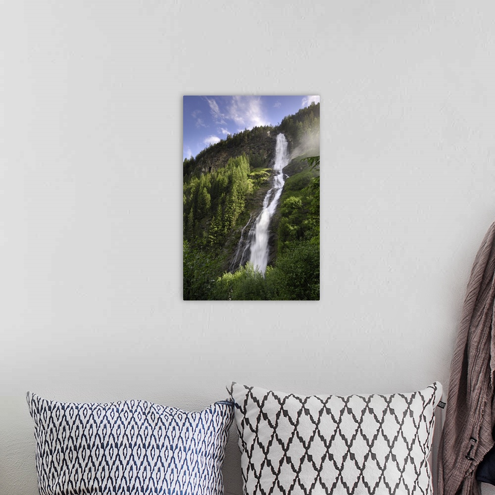 A bohemian room featuring Stuibenfall, Tyrol's highest waterfall, Otztal valley, Tyrol, Austria