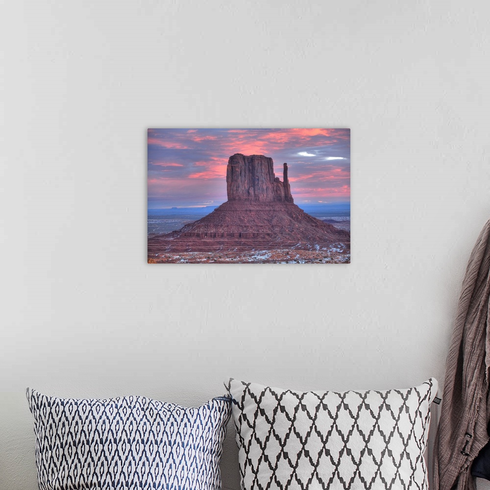 A bohemian room featuring Sunrise, West Mitten Butte, Monument Valley Navajo Tribal Park, Utah
