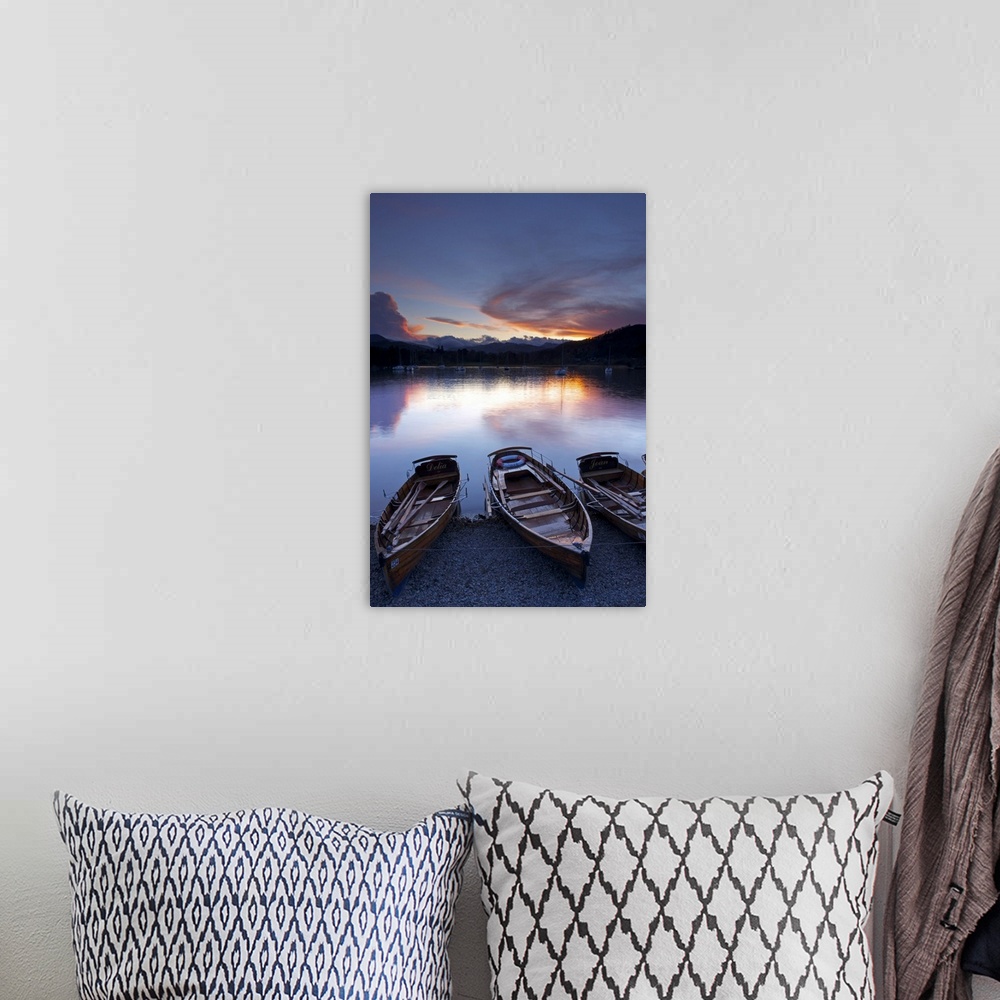 A bohemian room featuring Sunset, Ambleside, Lake Windermere, Lake District National Park, Cumbria, England, United Kingdom...