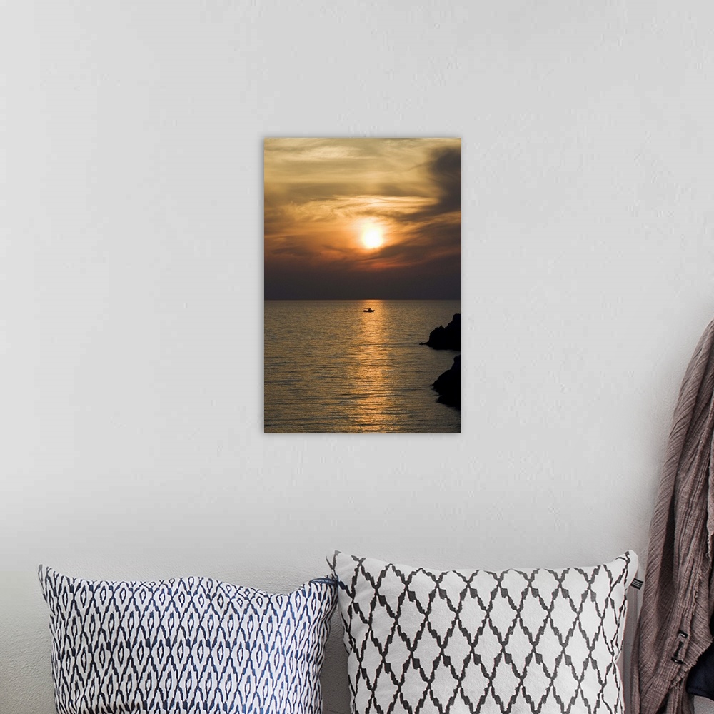 A bohemian room featuring Sunset, Assos, Kefalonia (Cephalonia), Ionian Islands, Greece