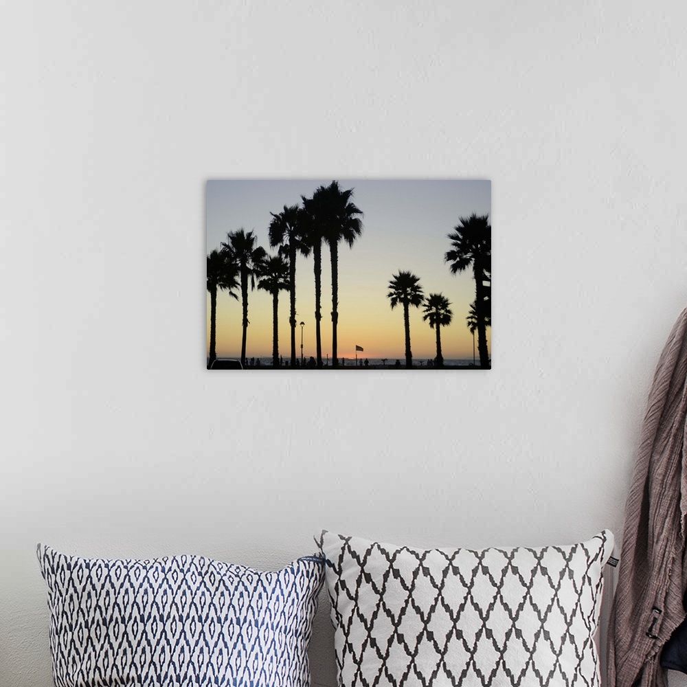 A bohemian room featuring Sunset at Hermosa Beach, Los Angeles County, California, United States of America
