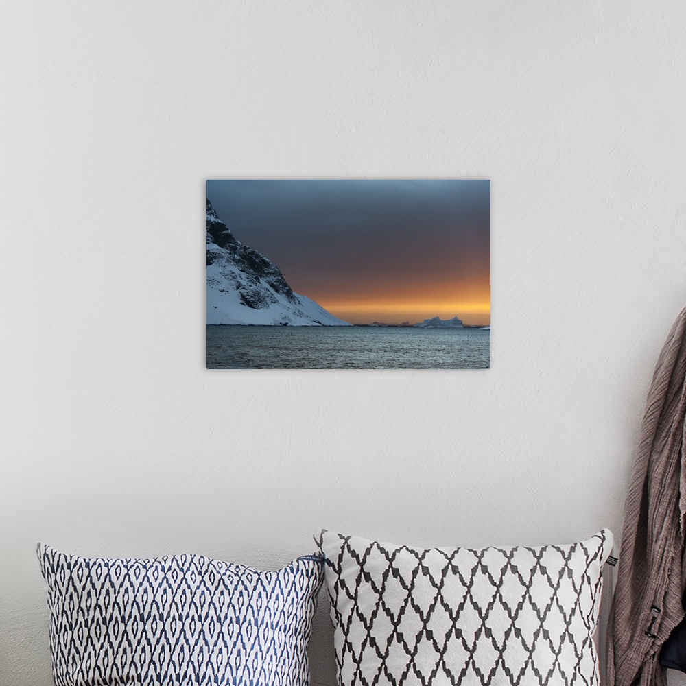 A bohemian room featuring Sunset in the Lemaire Channel, Antarctica