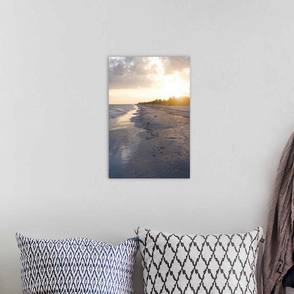 A bohemian room featuring Sunset on beach, Sanibel Island, Gulf Coast, Florida