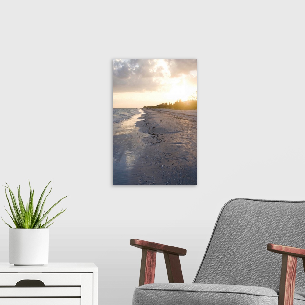 A modern room featuring Sunset on beach, Sanibel Island, Gulf Coast, Florida