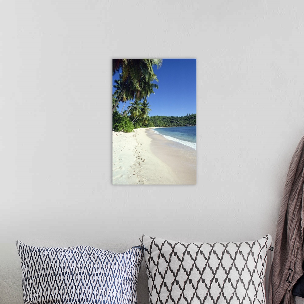 A bohemian room featuring Takamaka Beach, Mahe, Seychelles, Indian Ocean, Africa