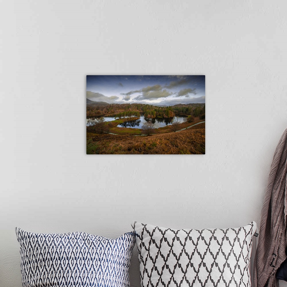 A bohemian room featuring Tarn Hows at sunrise, Lake District National Park, UNESCO World Heritage Site, Cumbria, England, ...