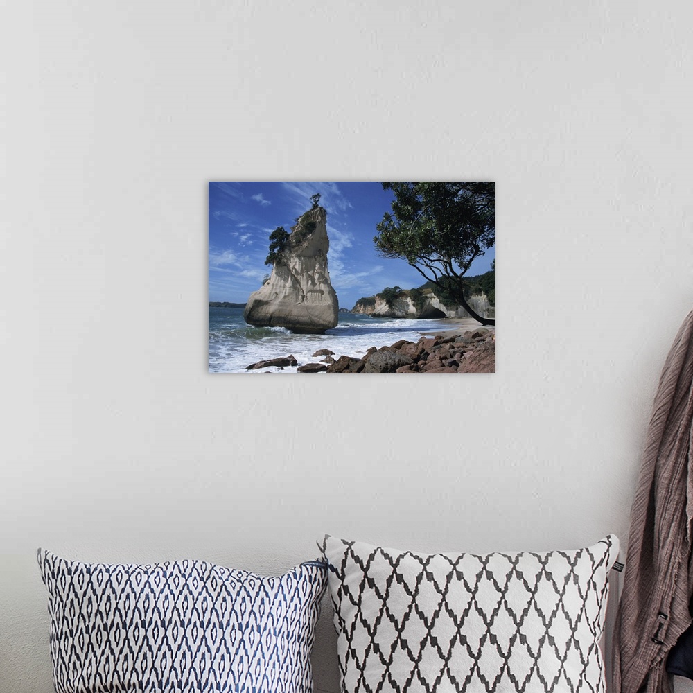 A bohemian room featuring Te Horo rock, Cathedral Cove, Coromandel Peninsula, New Zealand
