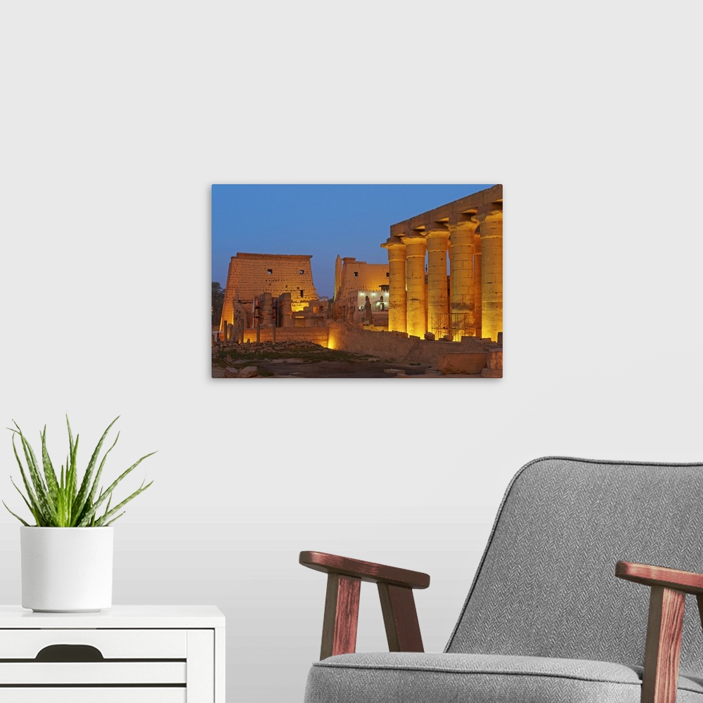 A modern room featuring Temple of Luxor, Thebes, Egypt, North Africa, Africa