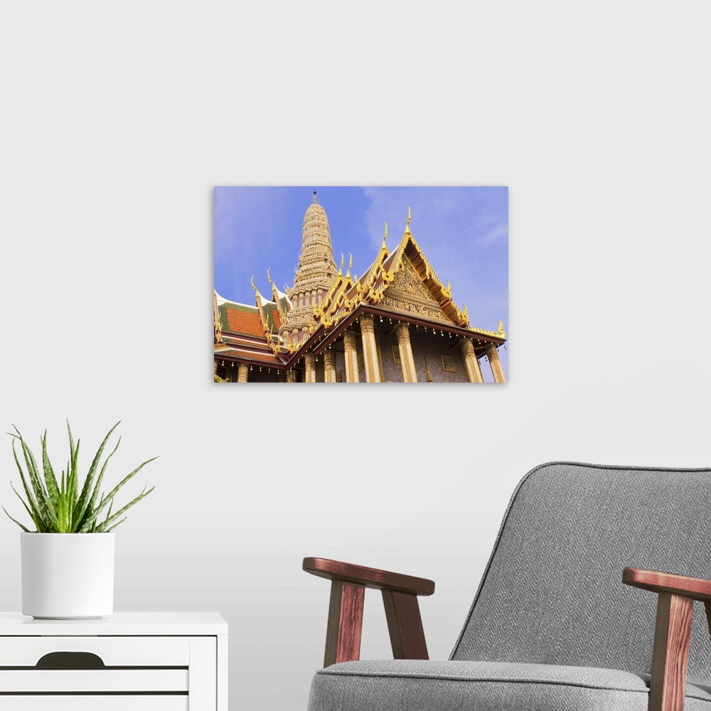A modern room featuring Temple of the Emerald Buddha (Wat Phra Kaew), Grand Palace, Bangkok, Thailand