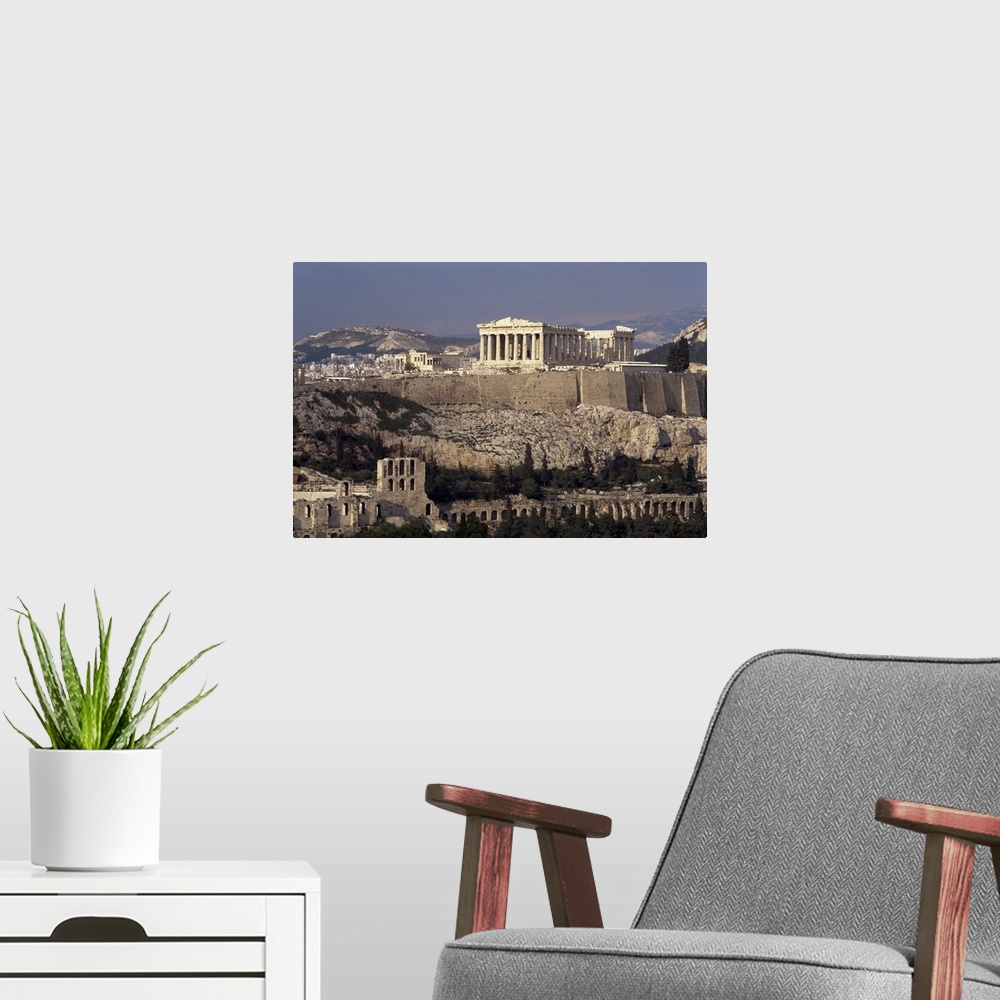A modern room featuring The Acropolis, Athens, Greece, Europe