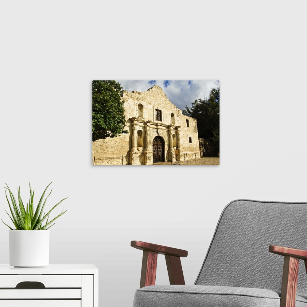 A modern room featuring The Alamo, San Antonio Texas